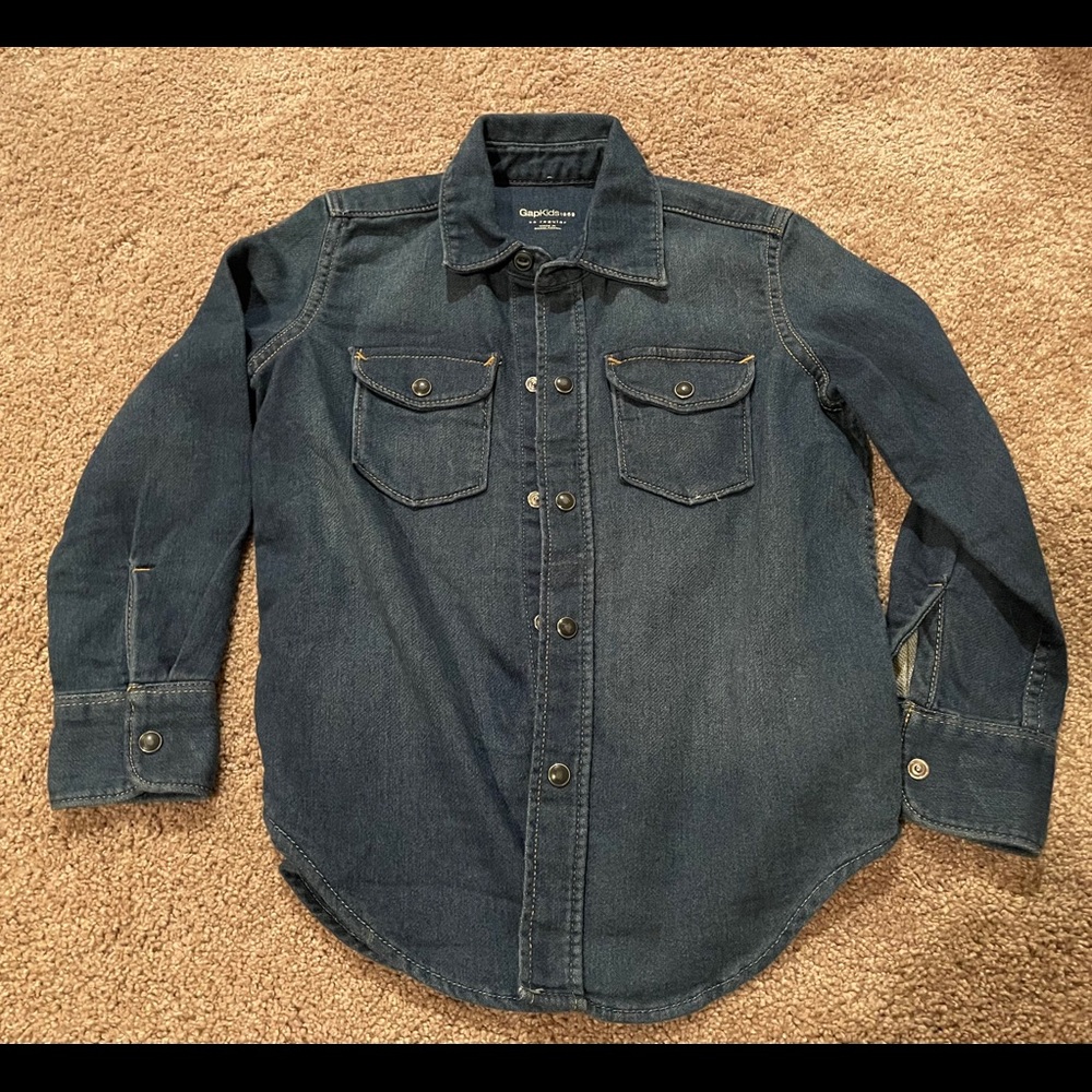 Chambray/denim button up GAP shirt
